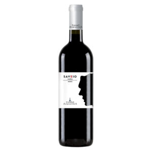 Bottiglia -vino sangiovese morbido-saveio-umbria-rosso-igt-sangiovese-podere-acquaccina